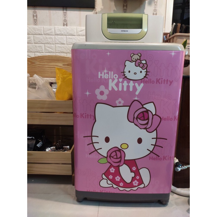 Decal dán máy giặt - tủ lạnh mini HELLO KITTY