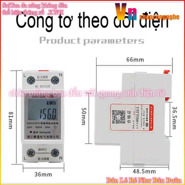 CÔNG TƠ THEO DÕI ĐIỆN SAITON 65A