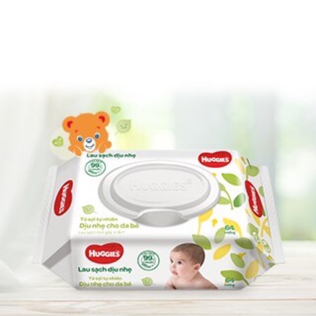 Khăn ướt không mùi Huggies 64 miếng