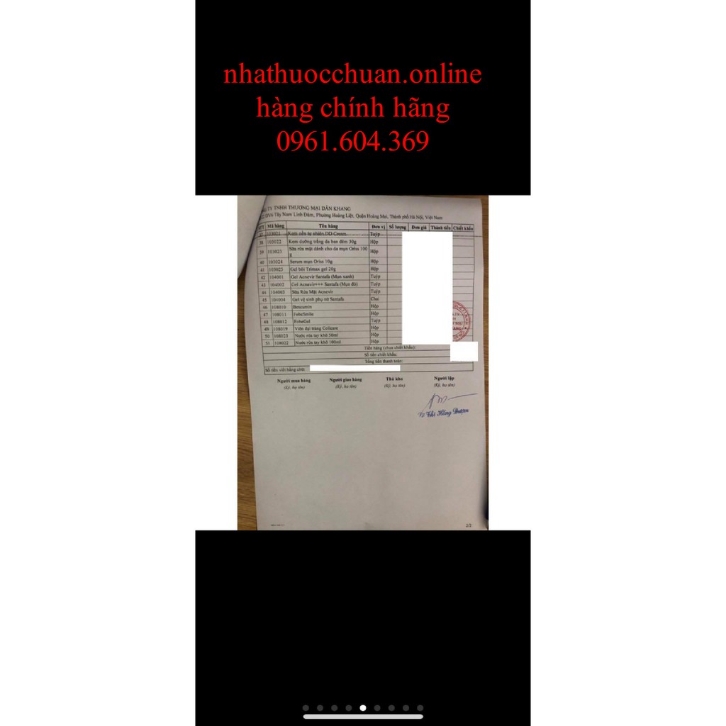 Sữa rửa mặt Acnevir Santafa Face wash gel dành cho da mụn100GR