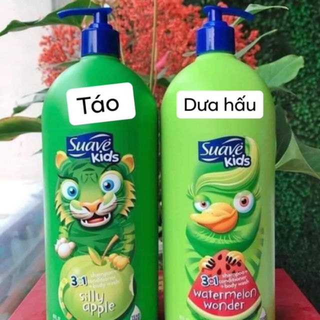 SỮA TẮM GỘI CHO BÉ SUAVE KID 3 in 1  size 1180ml