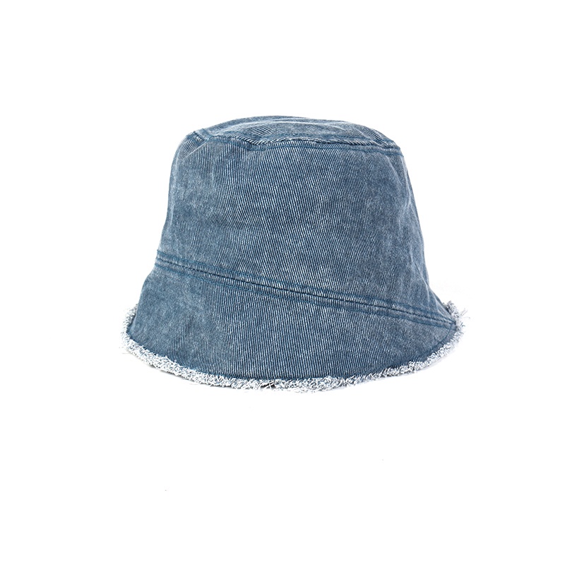 Mũ tai bèo vải denim vành tua rua giặt kỹ che mặt chống nắng thời trang mùa hè hàng mới 2021 dễ phối đồ dành cho bạn nữ