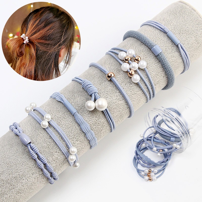 CB20 Combo 8 dây cột tóc giá rẻ KÈM HỘP NHỰA