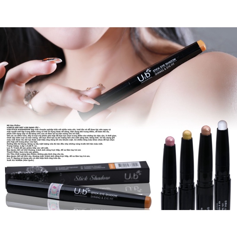 SÁP MẮT U2B DẠNG CÂY  - STICK EYE SHADOW