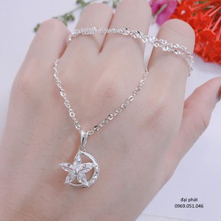 Dây chuyền trăng sao . hàng tuyển chọn , sắc nét , sáng đẹp , bạc 100%