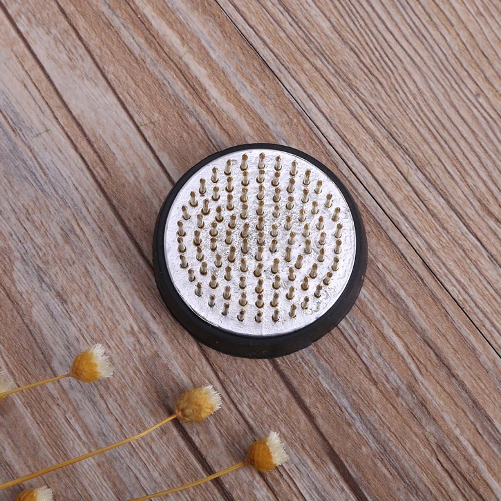 Bàn chông cắm hoa YIYU cố định kenzan Ikebana bằng cao su hình tròn