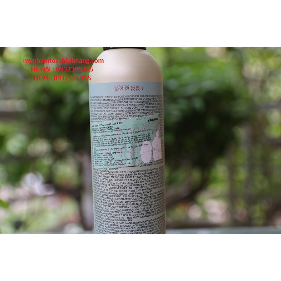 GÔM XỊT CỨNG GIỮ NẾP LÂU DÀI DAVINES EXTRA STRONG , STRONG, MEDIUM HAIRSPRAY 400ML