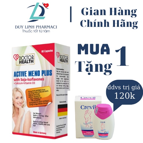 Viên nội tiết nữ - Active Meno Plus 60 viên( Hàng Chính Hãng Đức) - Combo Đặc biệt - MUA 1 HỘP TẶNG 1 DDVS LANCOPHARM