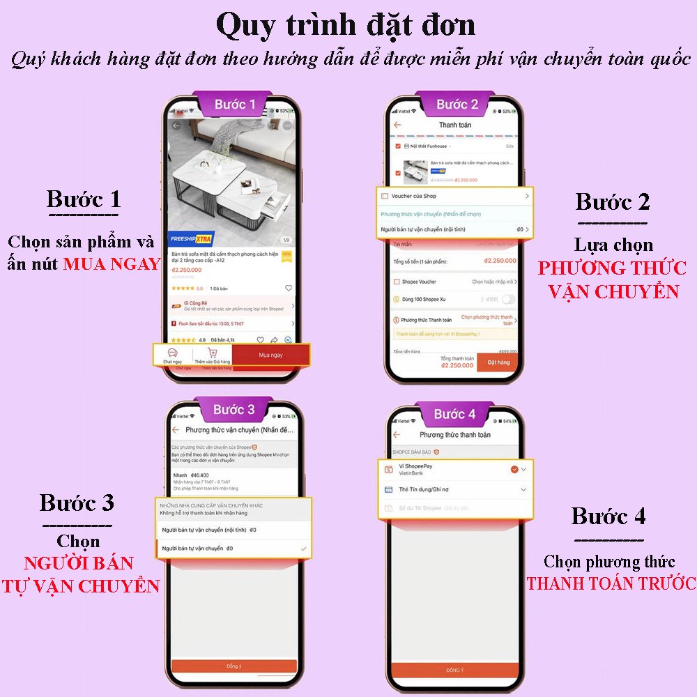 Bàn trà sofa FUNHOUSE mặt đá vân mây cẩm thạch phủ bóng chống xước, chân sắt sơn tĩnh điện cao cấp