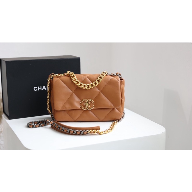 Túi xách nữ CH A N E L C19 Caramel cực hiếm fullbox nam châm