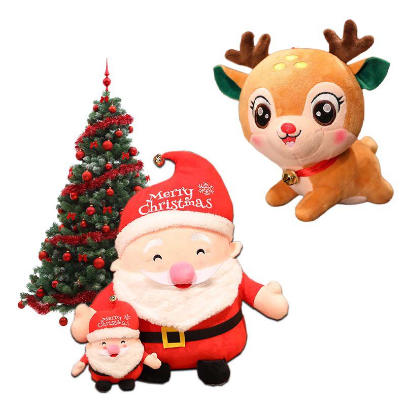 Đồ chơi nhồi bông 20cm hình ông già noel/tuần lộc xinh xắn