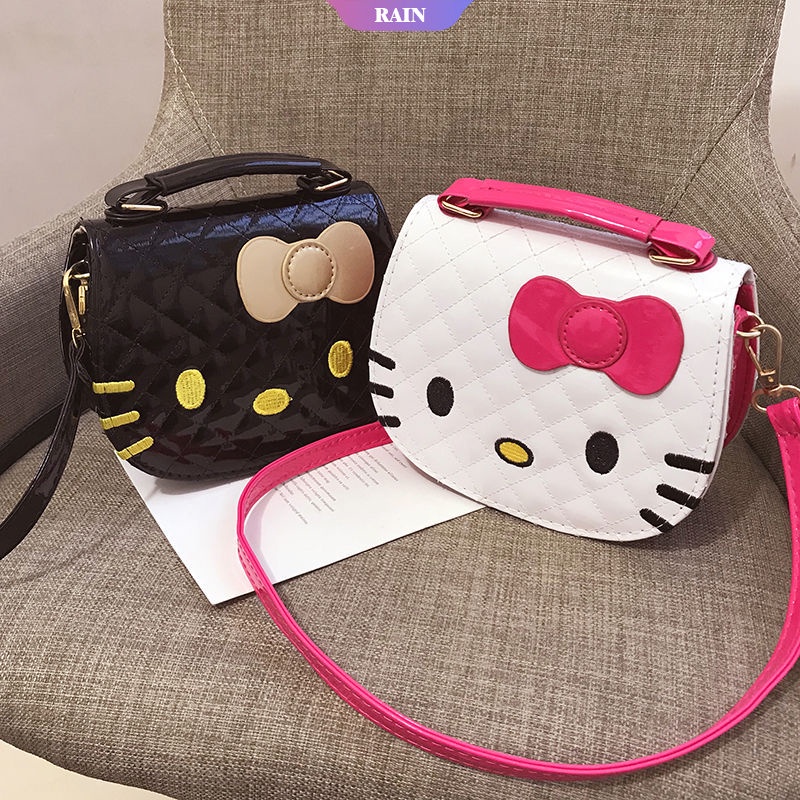 SANRIO Túi Đeo Vai/ Xách Tay Bằng Da PU In Họa Tiết Hoạt Hình Hello Kitty Dễ Thương Chống Nước Cho Nữ