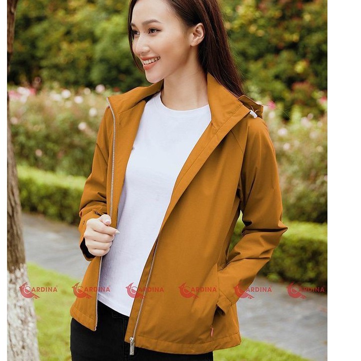 Áo Khoác Nữ, Áo Khoác Jacket Nữ 2 Lớp CARDINA Cao Cấp Chống Nước, Chống Nhăn, Kiểu Dáng Trẻ Trung