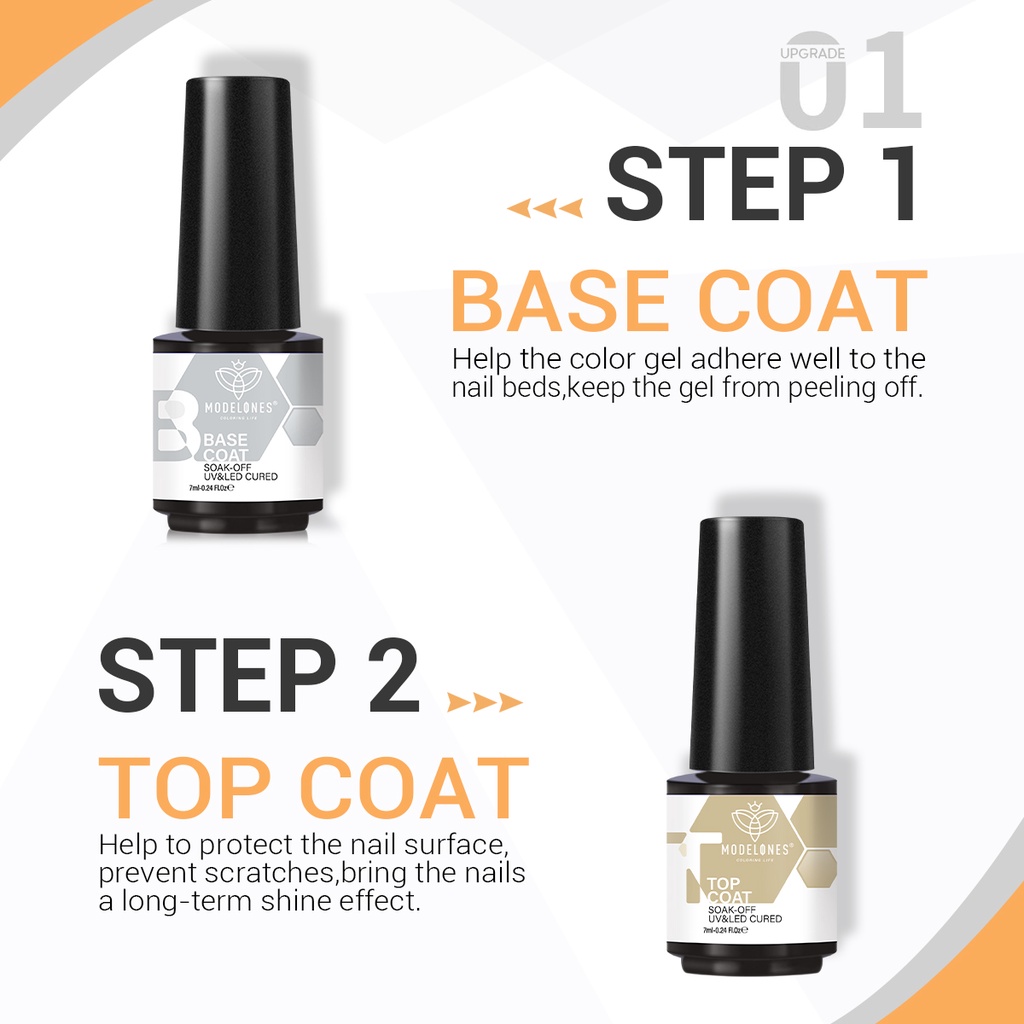 Gel sơn móng tay MODELONES tùy chọn loại 7ml