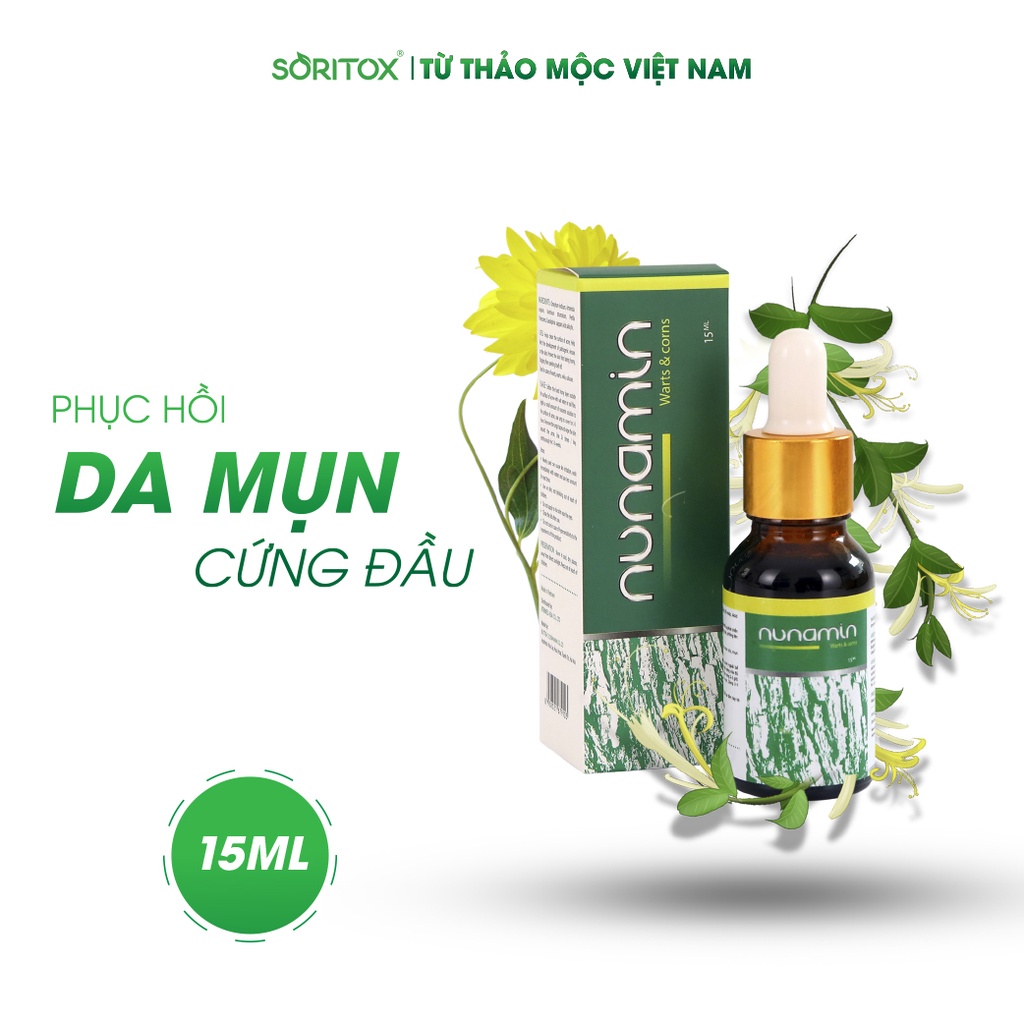 Nunamin Serum 15ML - Cho da Mụn cóc, Mụn cơm, Mắt cá chân, Chai chân, Mụn thịt, Mụn ruồi chiết suất từ thảo mộc Việt