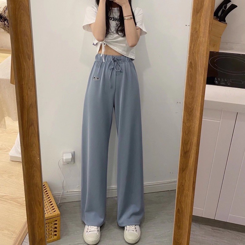 Quần thun dày gắn tag dáng Culottes kéo dài chân Ulzznang style Hàng Quảng Châu