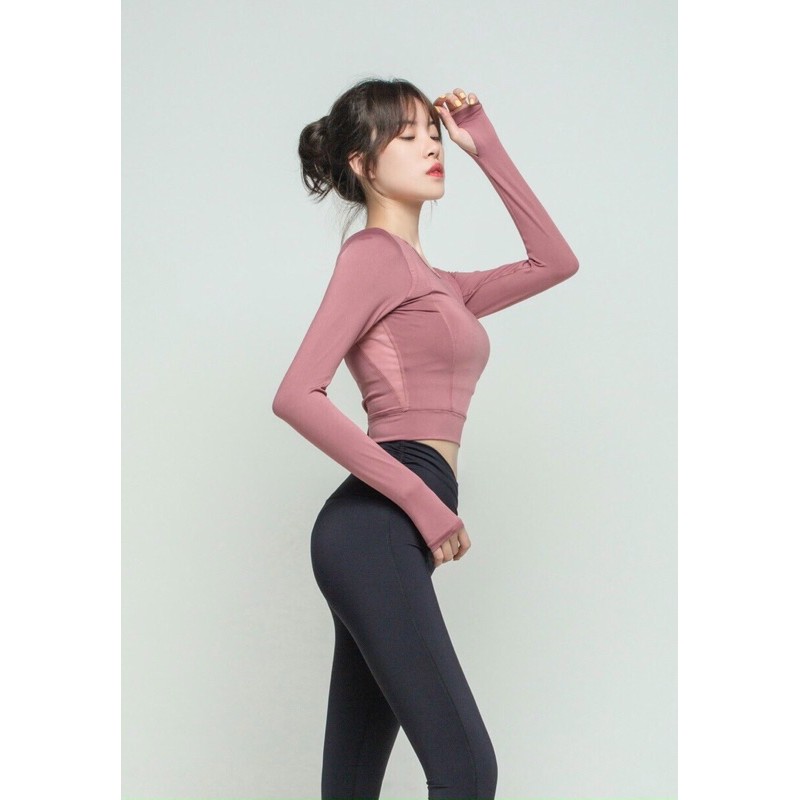 ÁO CROPTOP TAY DÀI PHỐI LƯỚI SIÊU XINH 🥰Vải ĐẸP 🥰 Free SHIP❤️