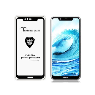 Dán kính cường lực Nokia 5.1 Plus full tràn màn hình phủ màu 5D