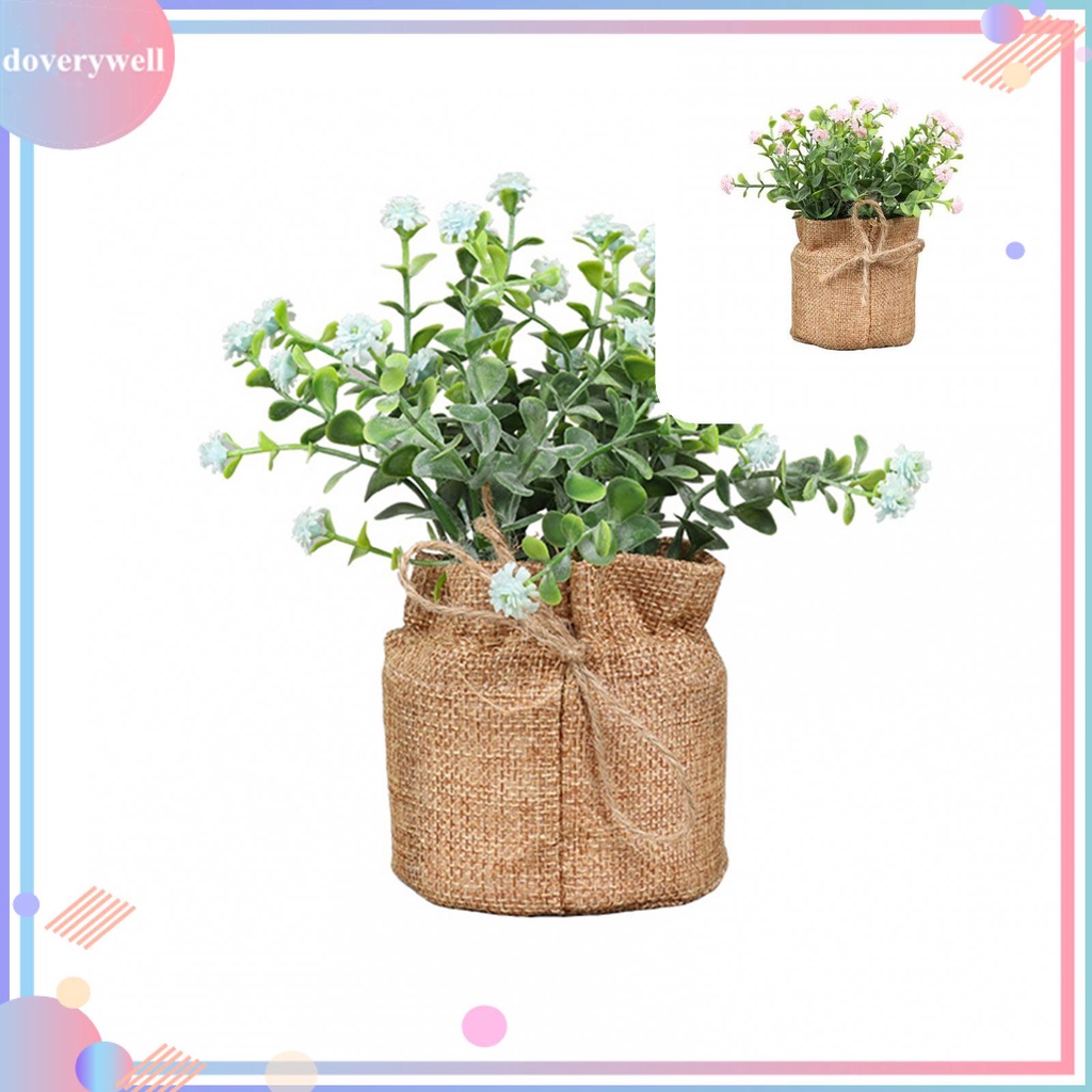 Chậu hoa nhân tạo bằng nhựa để bàn trang trí đa năng