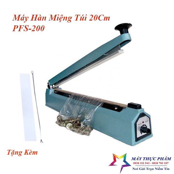 MÁY ÉP MIỆNG TÚI NILON PFS200 VỎ SẮT SIÊU BỀN