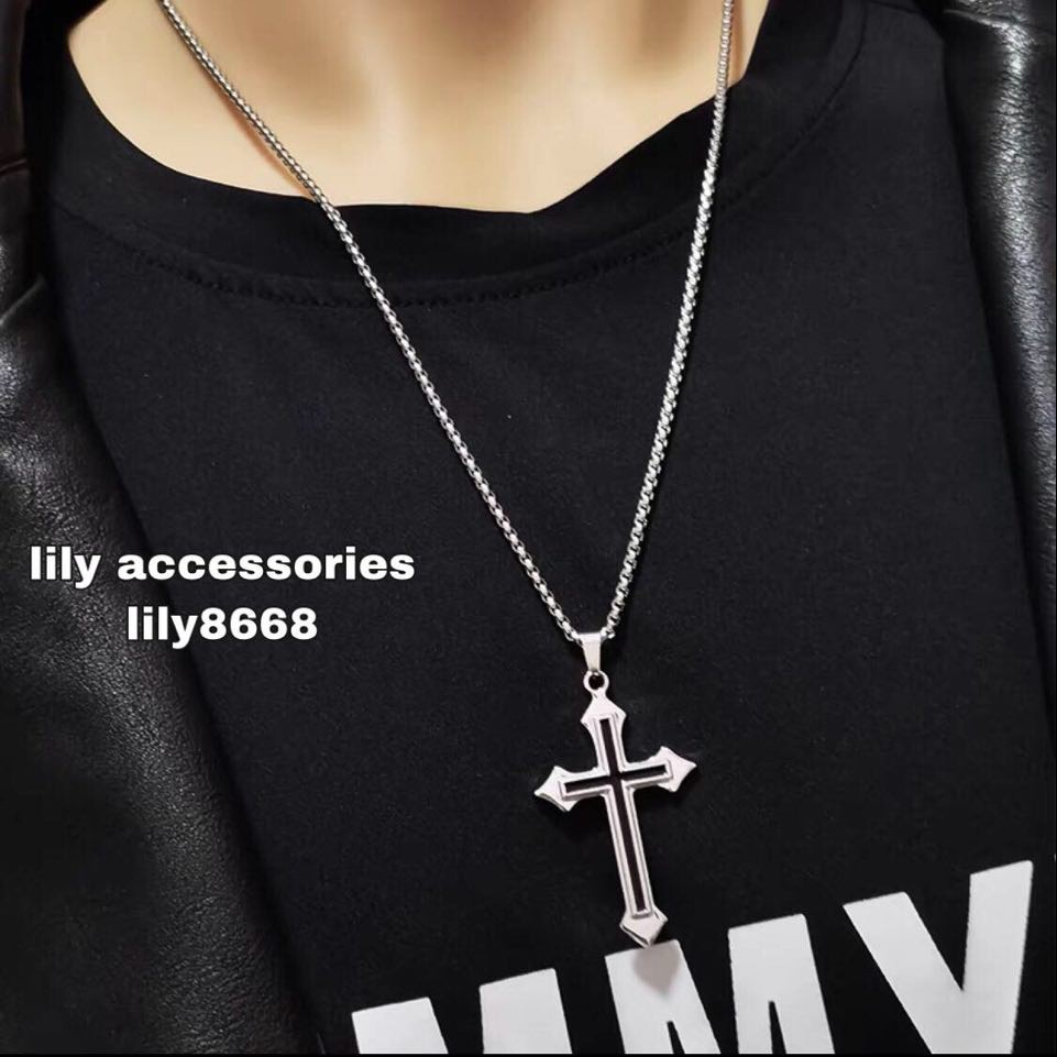 Chain Necklace dây chuyền vòng cổ titan dây xích hình thánh giá không gỉ không đen siêu bền nam nữ unisex