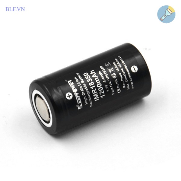 [P28] Pin Keeppower IMR 18350 3.7V 1200mAh 10A