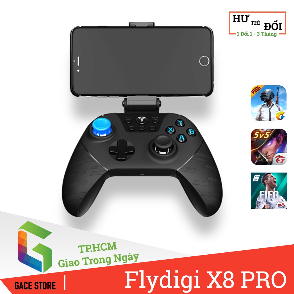 Flydigi X8 Pro | Tay cầm chơi tất cả các game trên iOS/Android | PUBG, Liên Quân, BoomM