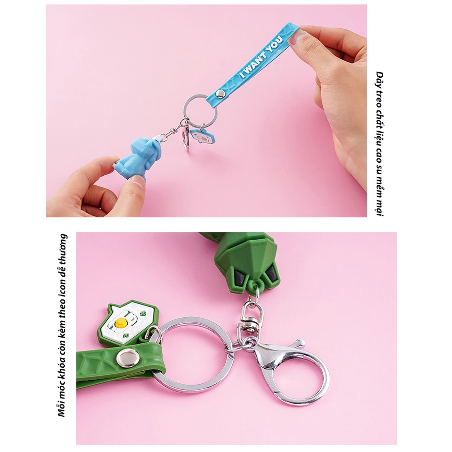 Móc khóa Bella925 móc khoá cute hình vô diện 5 phụ kiện treo balo mẫu ngẫu nhiên