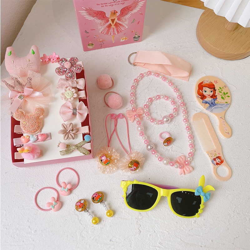 FULL BỘ QUÀ TẶNG phụ kiện tóc 28 món siêu dễ thương cho bé yêu H3