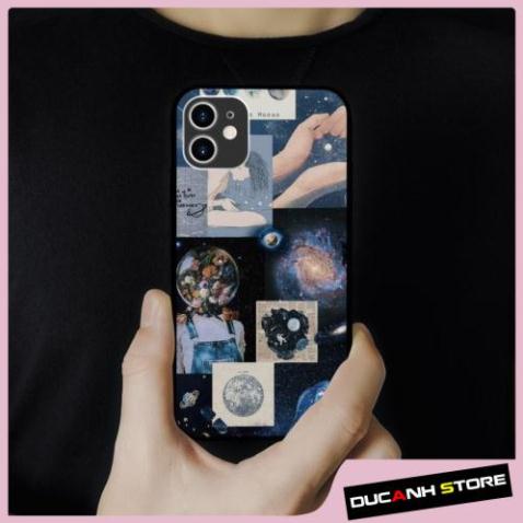 Ốp lưng iphone SAMSUNG universe and planet collage art op art lưng nhám  cho các dòng iPhone PAP20210820