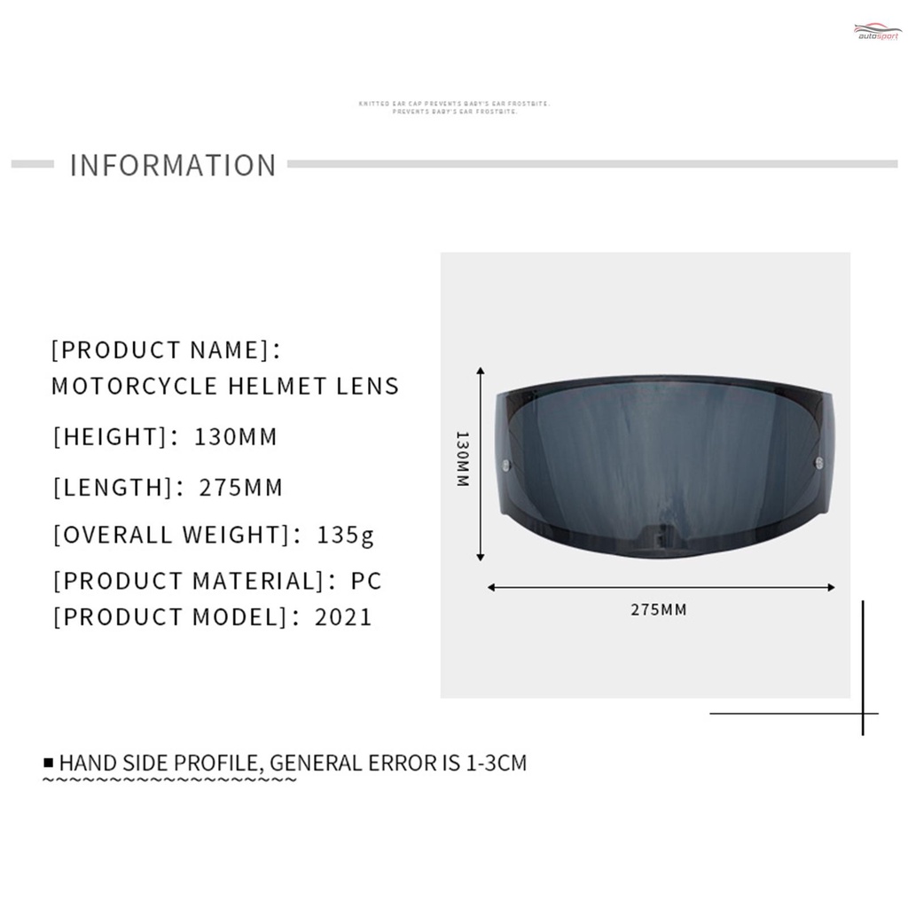 Motorcycle Anti-UV Anti-Scratch Helmets Lens Fashion Visor Wind Shield Lens Replacement for LS2 FF320 328 353 800