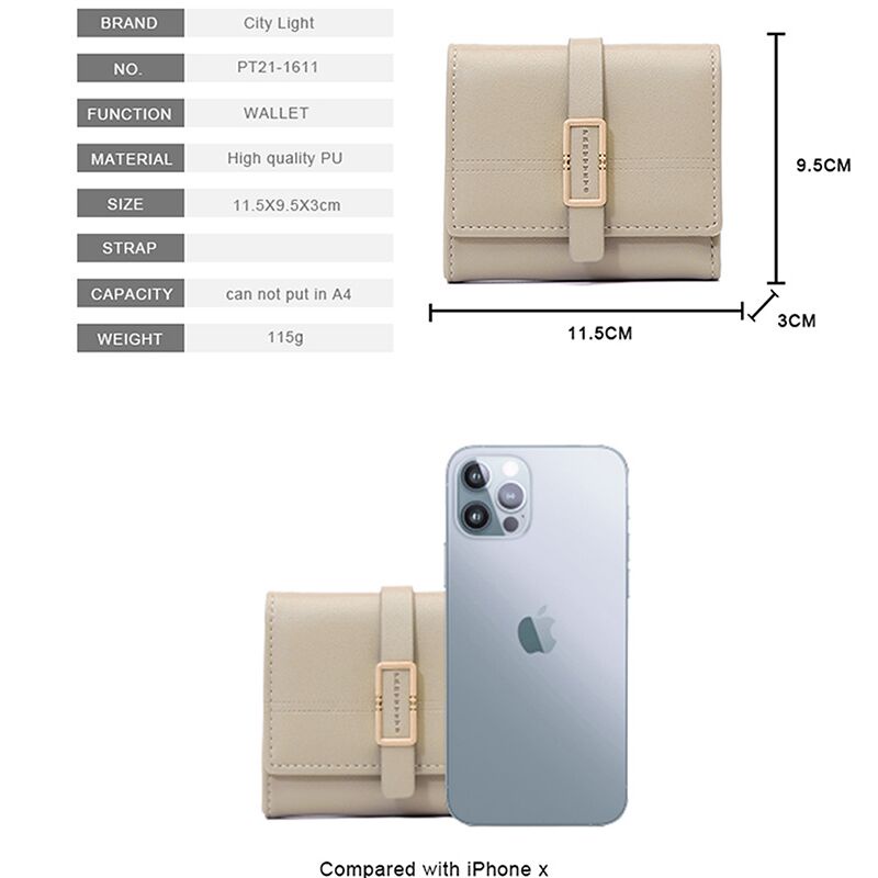 Ví đựng thẻ tiền xu dáng ngắn thời trang dành cho nữ