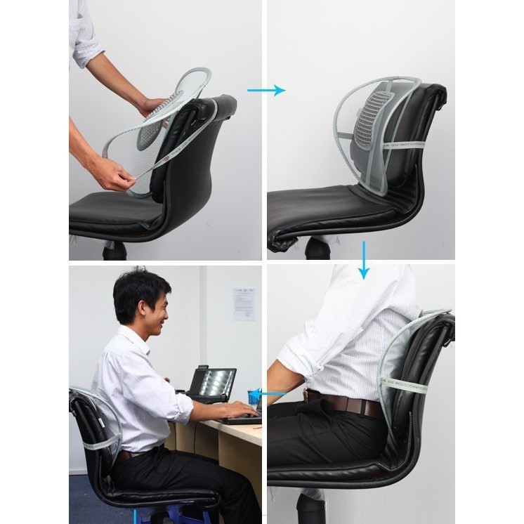 Bán buôn - Tấm Lưới Đệm Tựa Lưng Văn Phòng - Ô Tô (40x40cm) | BigBuy360 - bigbuy360.vn