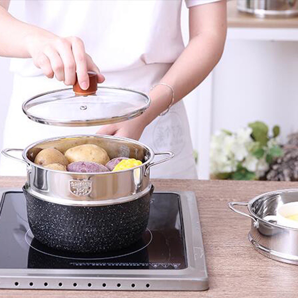Rổ Hấp Rau Củ Quả Enjoylife 3 Bằng Thép Không Gỉ 16cm