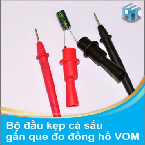 Bộ đầu kẹp cá sấu gắn que đo đồng hồ VOM