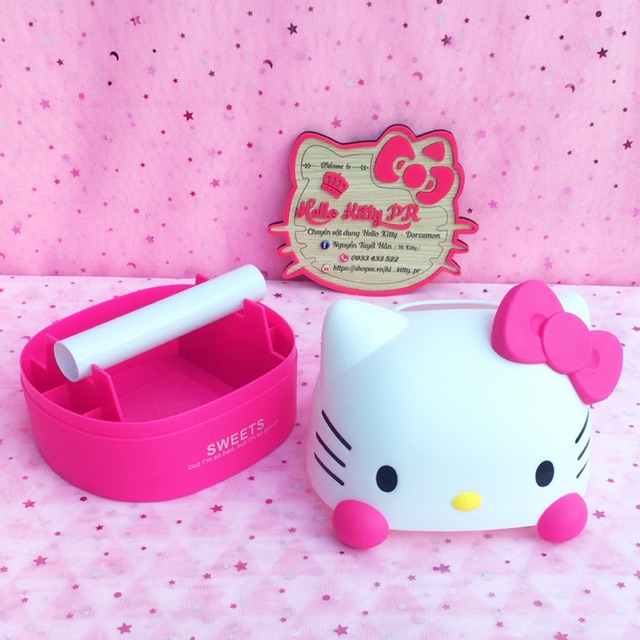 Hộp đựng khăn giấy cuộn Hello Kitty