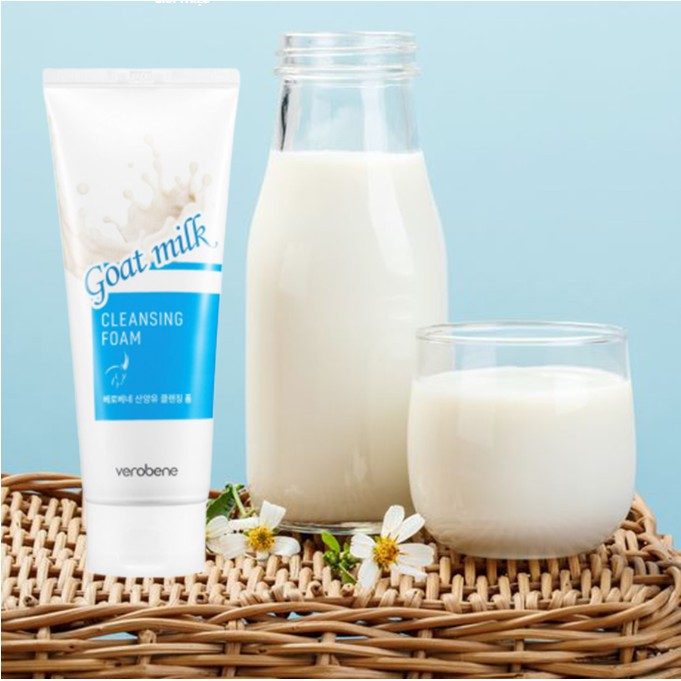 Rửa mặt sữa dê trắng da Verobene Goat Milk CLeansing Foam 150ml | BigBuy360 - bigbuy360.vn