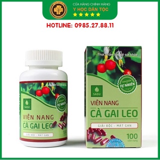 cà gai leo viên nang sadu 100 viên nang ⚜️FREESHIP⚜️ hỗ trợ và điều trị các bệnh về gan