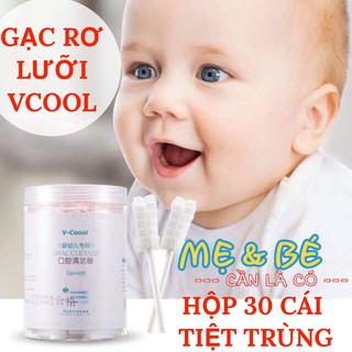 Gạc Rơ Lưỡi V-Cool Vệ Sinh Răng Miệng Cho Bé ( hộp 30 cái )