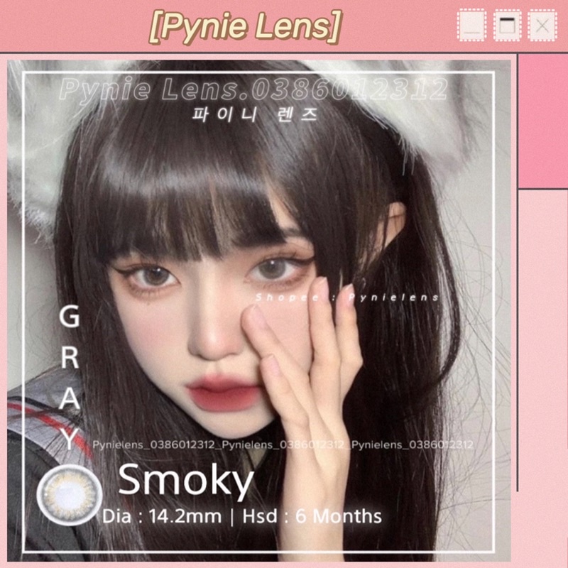 🖤 𝗟𝗲𝗻𝘀 𝗦𝗺𝗼𝗸𝘆 𝗚𝗿𝗮𝘆🐰 xám khói baby tone tây nhẹ nhàng long lanh lên mắt đỉnh của đỉnh | Pynielens ✨
