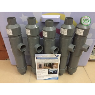 Thiết bị trộn khí oxy xử lý sắt nước giếng khoan ejector, phi 48-27 cho bơm 0.75kw, 60-34 cho bơm 1kw