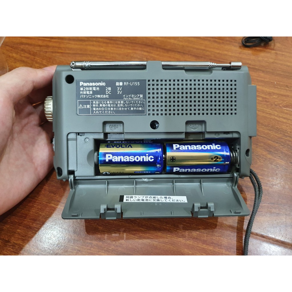 Đài Radio Panasonic RF-U155-S Nhật Bản Đài Radio 2 Band Nghe AM/FM Nhỏ Cầm Tay Có Chạy Điện
