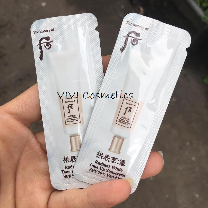 MẪU THỬ SAMPLE_Chống nắng Whoo Radiant White Tone Up Suncreen 1ML