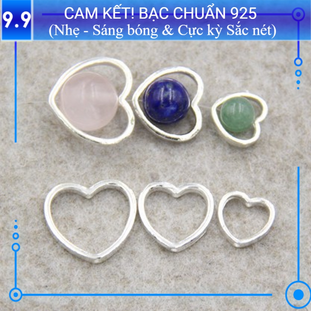 Charm bạc s925 bọc Trái tim CH002