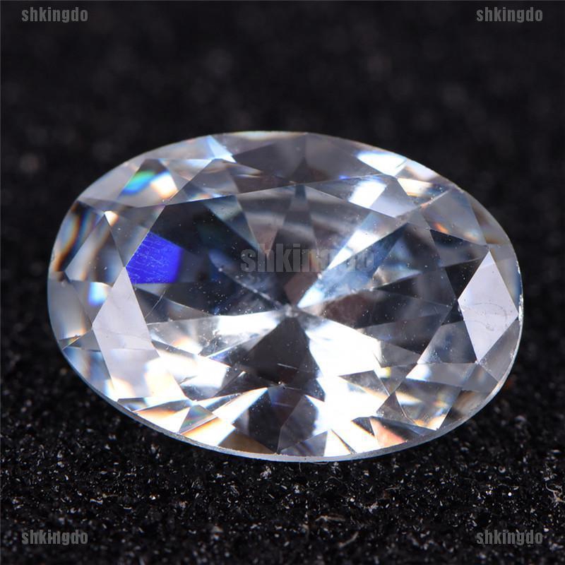 Hạt đá zircon hình oval 10x14cm nhiều màu sắc dùng làm trang sức