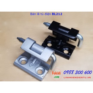 Bản lề tủ điện BL212 chất liệu nhôm nguyên khối, có hai màu là đen và trắng