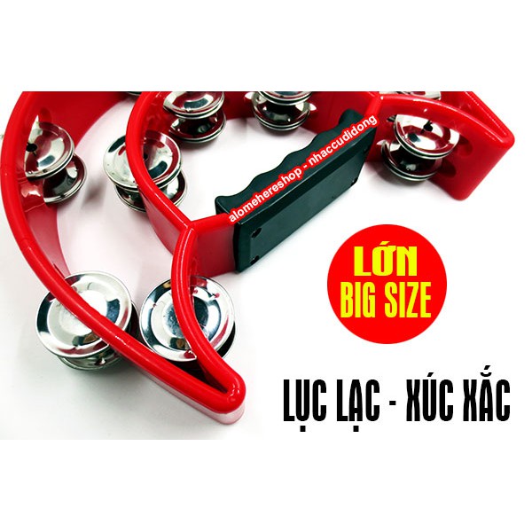 Lục lạc xúc xắc gõ bo nhựa lớn big size (Màu Đỏ)