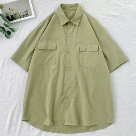 Áo sơ mi nam tay ngắn màu sắc retro thời trang bigsize áo. nam áo sơ mi trắng  basic bigsize unisex  áo cộc tay nam  simple  hàn quốc  áo sơ mi dài tay  fashion   áo sơ mi nam big size cotton