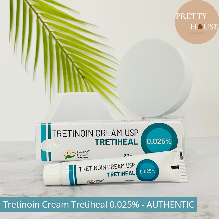 Tretinoin Cream USP 0.025/0,05/0,1 - kem giảm mụn, mờ thâm nám, chống lão hoá Tretiheal