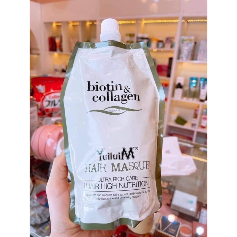 [ HÀNG CHÍNH HÃNG] Hấp, ủ tóc siêu phục hồi Biotin & Colagen,500ml
